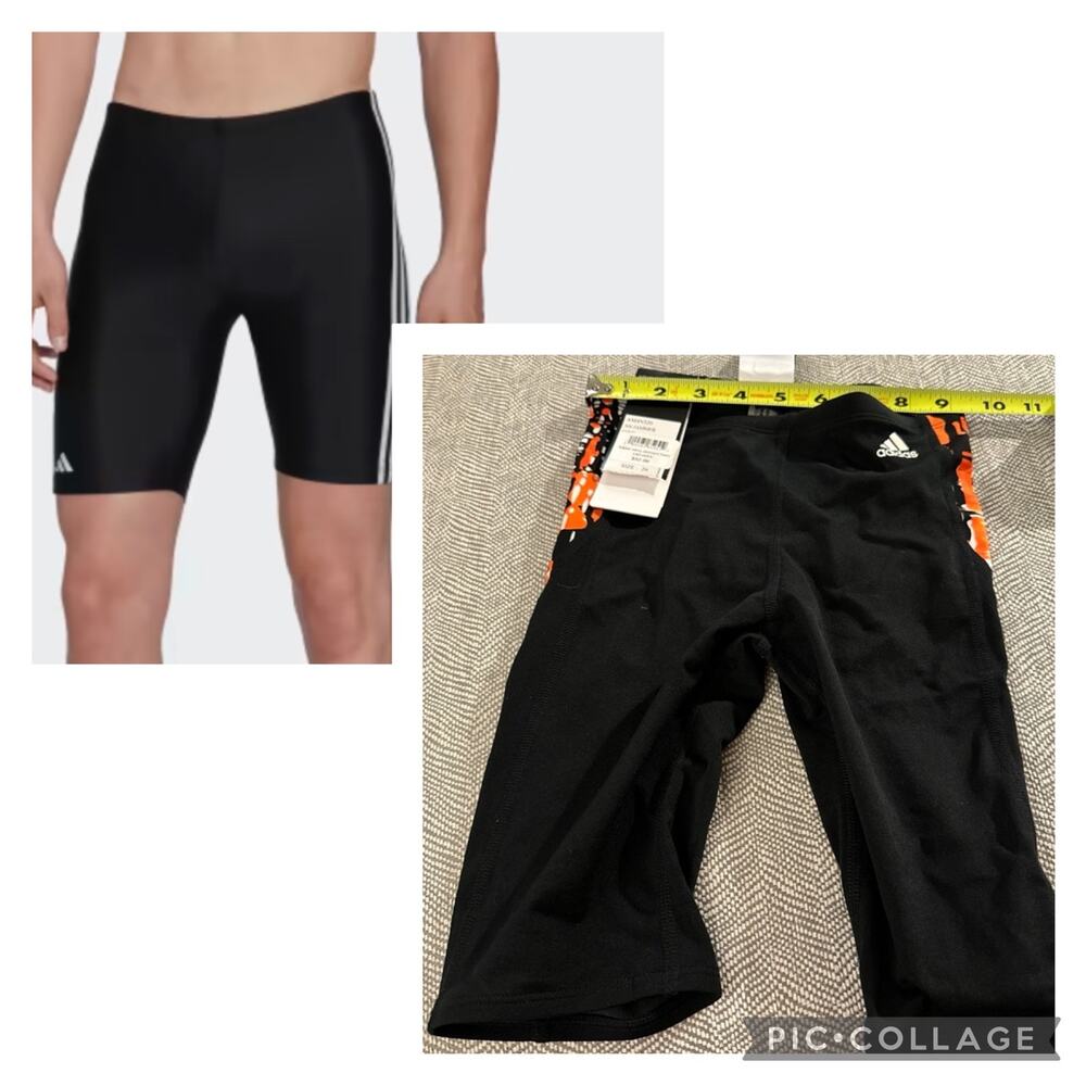 Size 26 mens Adidas swim jammer competition boys swim jammer